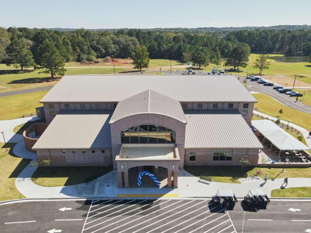 photo from sky above boundary watrs aquatic center in douglasville