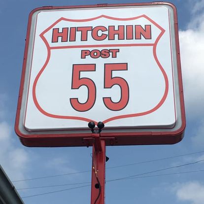 Tall sign for hitchin post 55 in bremen ga. 