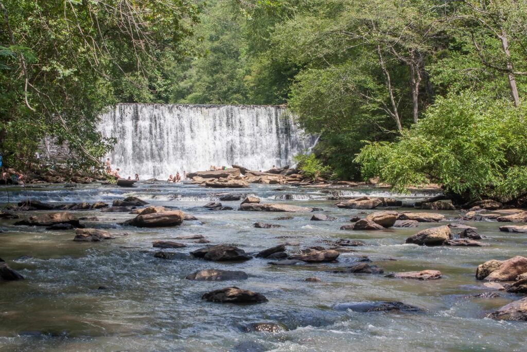 river with waterfall in atlanta